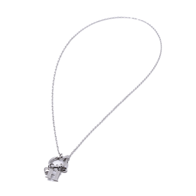 COLLAR COCN INICIAL ZO14056N PLATEADO H Acero Inoxidable E13