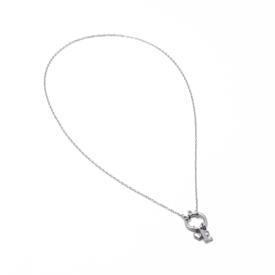 COLLAR COCN INICIAL ZO14056N PLATEADO L Acero Inoxidable E13