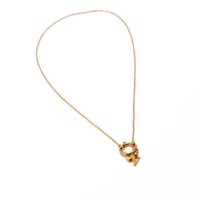 COLLAR COCN INICIAL ZO14056N DORADO V Acero Inoxidable E13