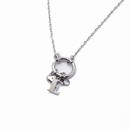 COLLAR COCN INICIAL ZO14056N PLATEADO E Acero Inoxidable E13 E13