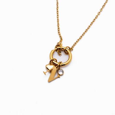 COLLAR COCN INICIAL ZO14056N DORADO N Acero Inoxidable E13