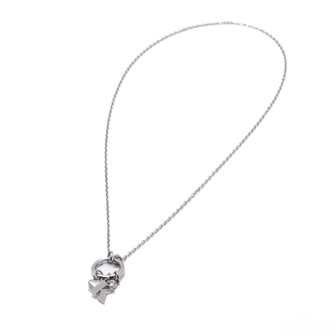COLLAR COCN INICIAL ZO14056N PLATEADO K Acero Inoxidable E13