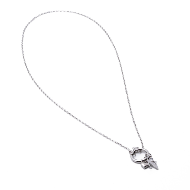 COLLAR COCN INICIAL ZO14056N PLATEADO N Acero Inoxidable E13