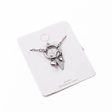 COLLAR COCN INICIAL ZO14056N PLATEADO N Acero Inoxidable E13