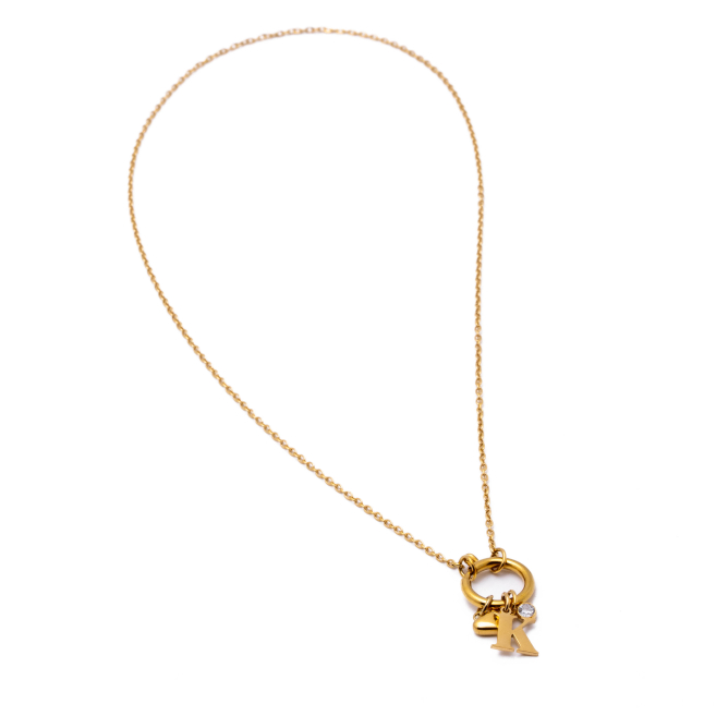 COLLAR COCN INICIAL ZO14056N DORADO K Acero Inoxidable E13