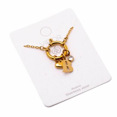 COLLAR COCN INICIAL ZO14056N DORADO B Acero Inoxidable E13