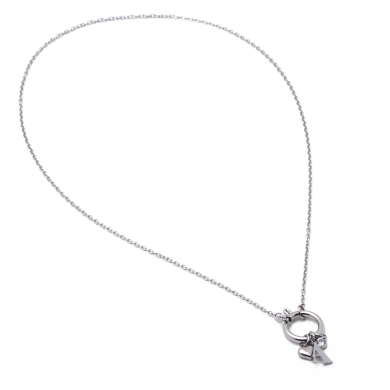 COLLAR COCN INICIAL ZO14056N PLATEADO A Acero Inoxidable E13