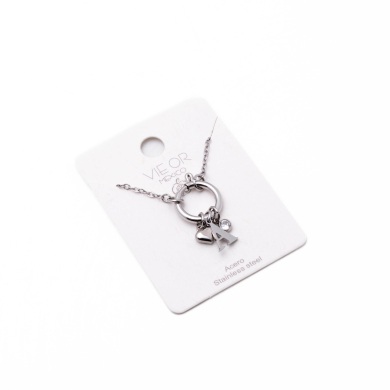COLLAR COCN INICIAL ZO14056N PLATEADO A Acero Inoxidable E13