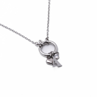 COLLAR COCN INICIAL ZO14056N PLATEADO A Acero Inoxidable E13