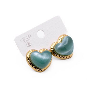 ARETES ZO14206E DORADO+AZUL Acero Inoxidable F33