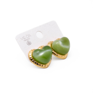 ARETES ZO14206E DORADO+VERDE Acero Inoxidable F33