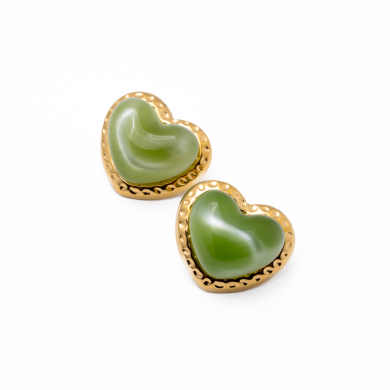 ARETES ZO14206E DORADO+VERDE Acero Inoxidable F33