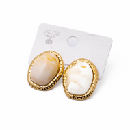 ARETES ZO15243E DORADO+BLANCO Acero Inoxidable F33