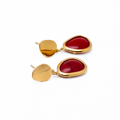 ARETES ZO13504E DORADO+ROJO Acero Inoxidable G34