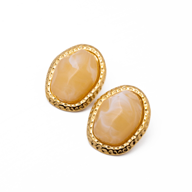 ARETES ZO15243E DORADO+BLANCO Acero Inoxidable F33