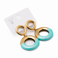 ARETES ZO13245E DORADO+TFN AZUL Acero Inoxidable F35
