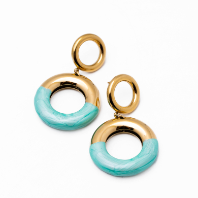 ARETES ZO13245E DORADO+TFN AZUL Acero Inoxidable F35