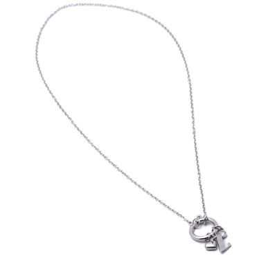 COLLAR COCN INICIAL ZO14056N PLATEADO Z Acero Inoxidable E13
