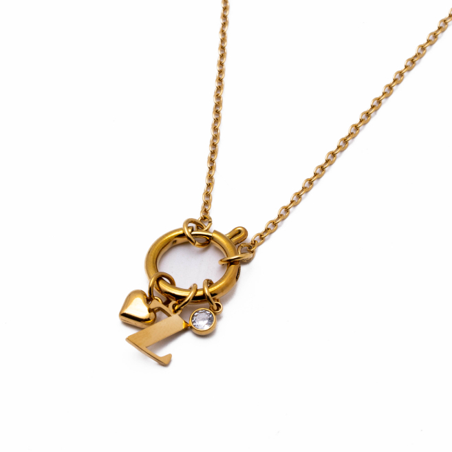 COLLAR COCN INICIAL ZO14056N DORADO Z Acero Inoxidable E13