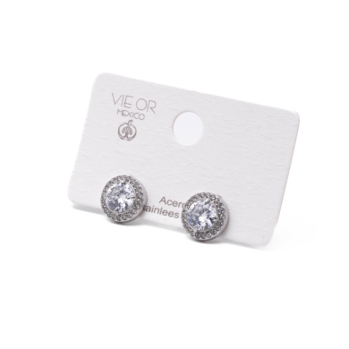 ARETES ZO14855E PLATEADO Acero Inoxidable G31