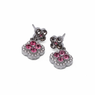 ARETES ZO13814E PLATEADO+ROSA Acero Inoxidable G24