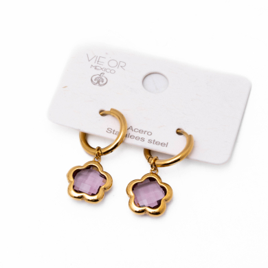 ARETES ZO14522E DORADO+MORADO Acero Inoxidable G35