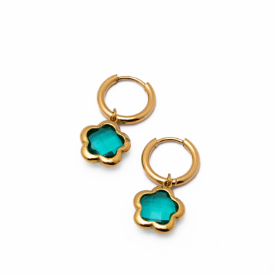 ARETES ZO14522E DORADO+VERDE Acero Inoxidable G35