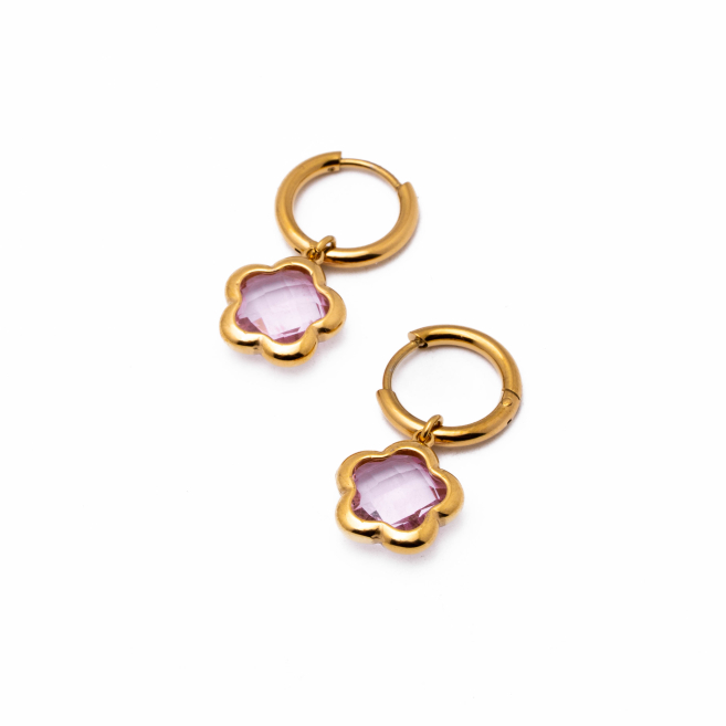 ARETES ZO14522E DORADO+ROSA Acero Inoxidable G35