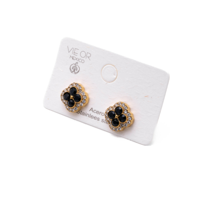 ARETES ZO15141E DORADO+NEGRO Acero Inoxidable G24