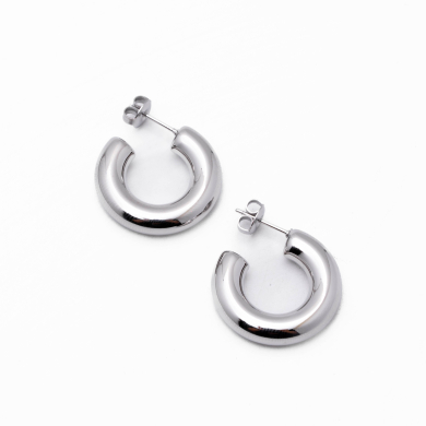 ARETES ZO9874E/5.0*20MM PLATEADO Acero Inoxidable