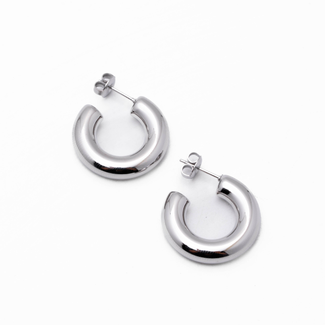 ARETES ZO9874E/5.0*20MM PLATEADO Acero Inoxidable
