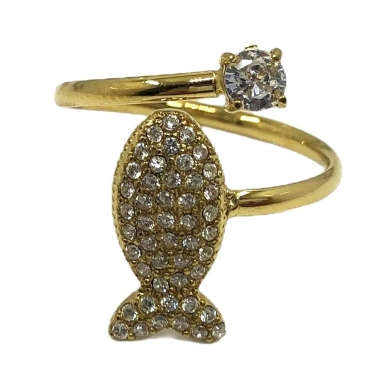 ANILLO ZO15510R DORADO Acero Inoxidable A11