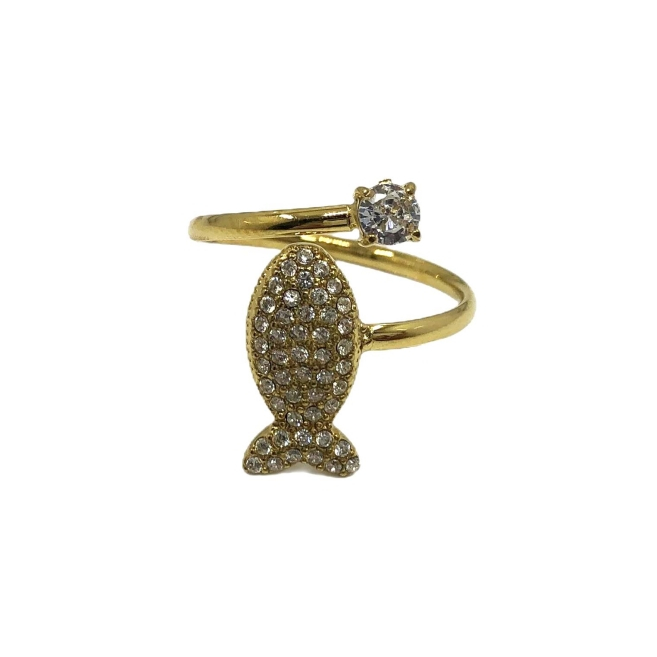 ANILLO ZO15510R DORADO Acero Inoxidable A11