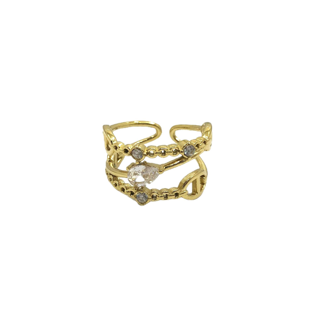 ANILLO ZO15394R DORADO Acero Inoxidable A21
