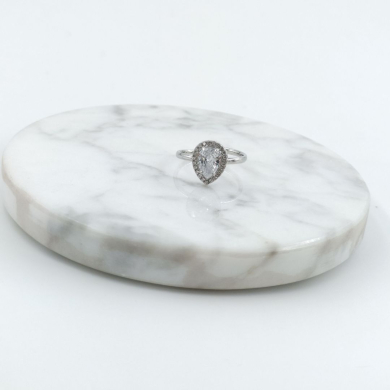 ANILLO ZO10807R BLANCO PLATEADO Acero Inoxidable A310