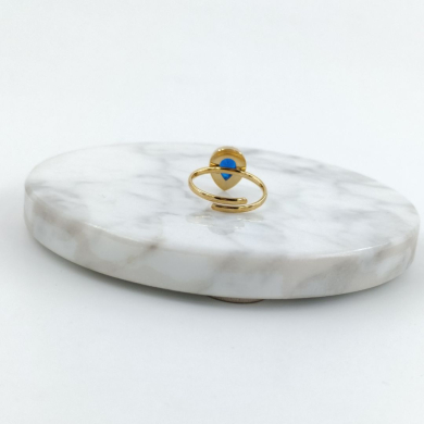 ANILLO ZO10807R AZUL DORADO Acero Inoxidable A310