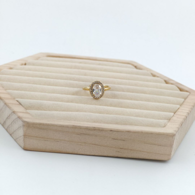 ANILLO ZO10810R BLANCO DORADO Acero Inoxidable A310