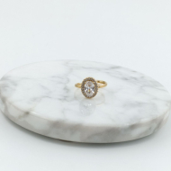 ANILLO ZO10810R BLANCO DORADO Acero Inoxidable A310