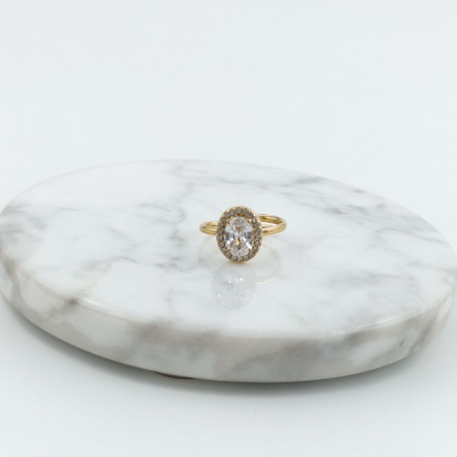 ANILLO ZO10810R ROSA DORADO Acero Inoxidable A310