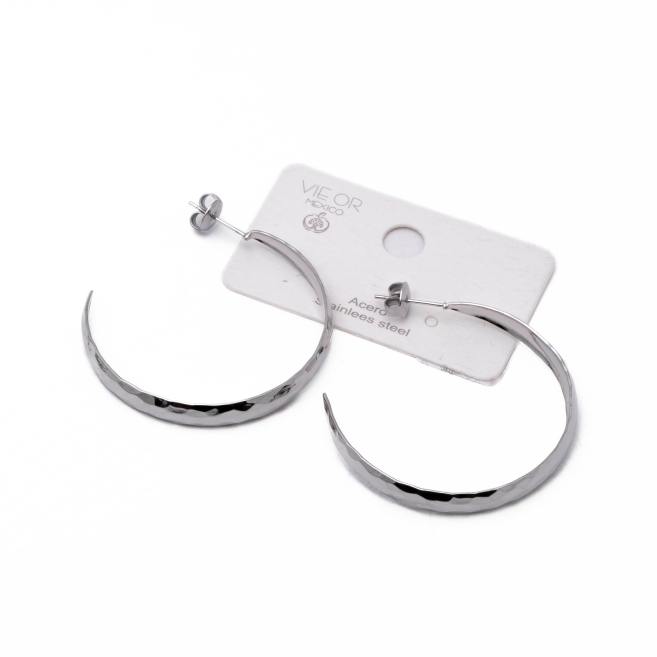 ARETES ZO10427E200 PLATEADO Acero Inoxidable F48