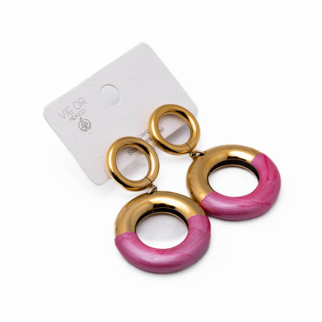 ARETES ZO13245E DORADO+FUXIA Acero Inoxidable F35