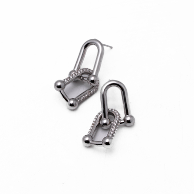 ARETES ZO13162E PLATEADO Acero Inoxidable F43
