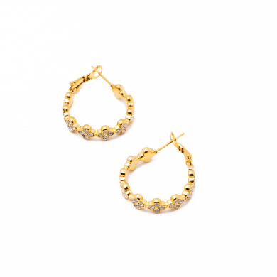 ARETES ZO13513E DORADO+BLANCO Acero Inoxidable F27