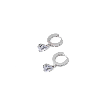 ARETES ZO11605E PLATEADO Acero Inoxidable G23