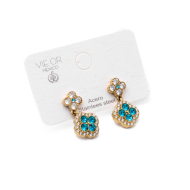 ARETES ZO13814E DORADO+AZULON Acero Inoxidable G24 G24