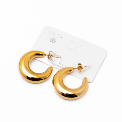 ARETES ZO9928E/25MM/300 DORADO Acero Inoxidable F410