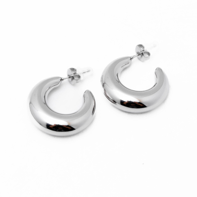 ARETES ZO9928E/25MM/300 PLATEADO Acero Inoxidable F410