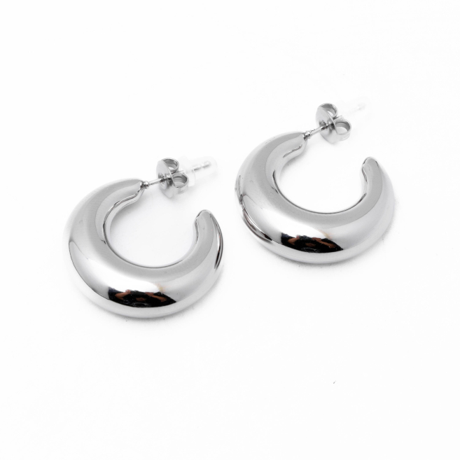 ARETES ZO9928E/25MM/300 PLATEADO Acero Inoxidable F410