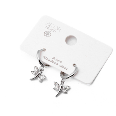 ARETES ZO9971E200 PLATEADO Acero Inoxidable G23