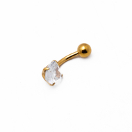 ARETES PIERCING ZO15264P/OMBLIGO DORADO Acero Inoxidable F38